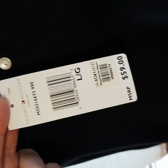 TOMMY HILFIGER Vintage 90s Polo Dress Black Large NWT - Picture 5 of 7